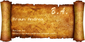 Braun Andrea névjegykártya