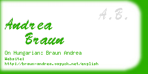 andrea braun business card